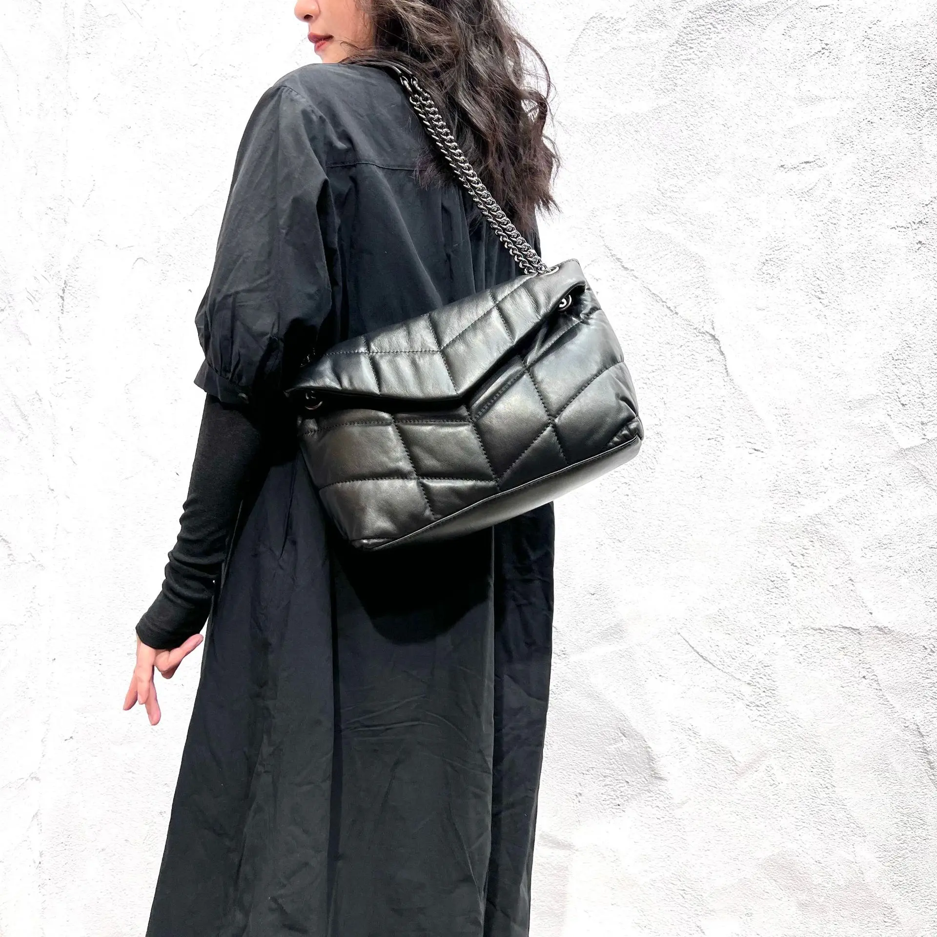 

Handmade Top Layer Cowhide Leather Women's Shoulder Bag Crossbody Bag Simple Versatile Daily Match Leather Handbag