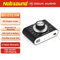Nobsound-Mini receptor estéreo Bluetooth 5,0, sintonizador de Radio FM recargable con salida de 108mm, 87-3,5 Mhz