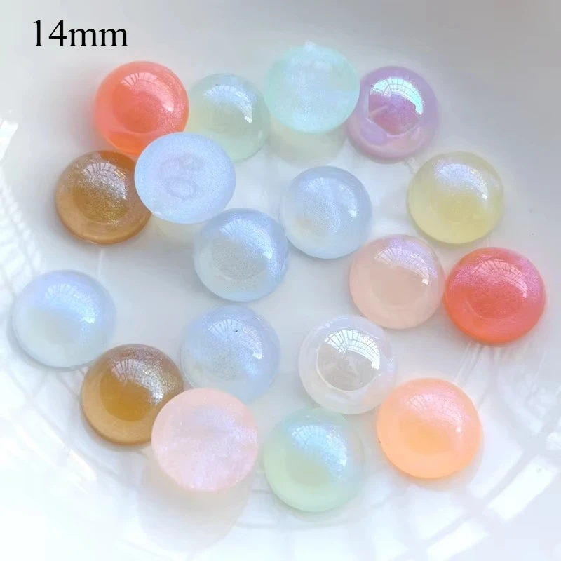 30pcs/lot Mixed 14mm semicircle new quicksand Rhinestone flat back scrapbook 3d jewelry process decoration