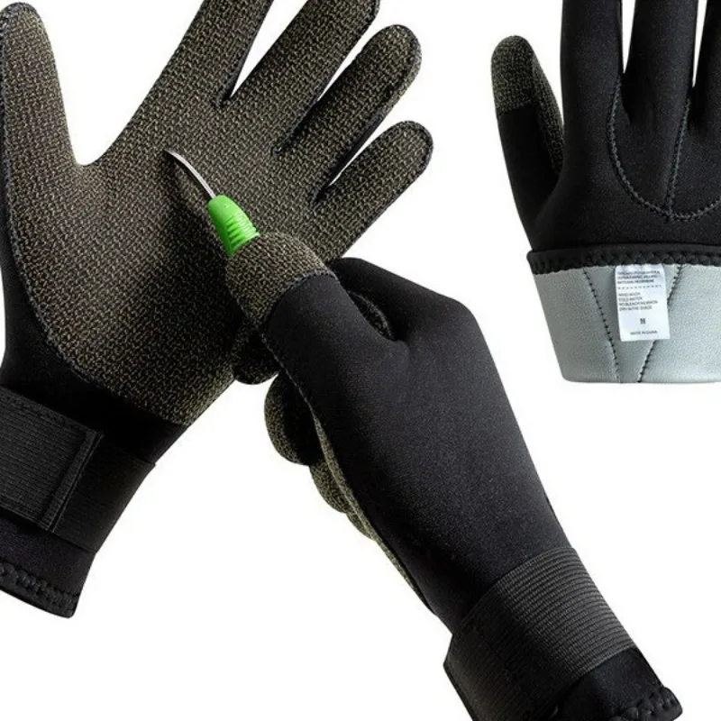 3/5mm Thicken Kevlar Diving Gloves Scratch Proof Fish Hunting Warm Gloves Deep Dive Underwater Spearfishing Skiing Gloves