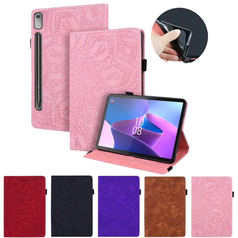 

3D Flower Embossed for Lenovo Tab P11 Pro Gen 2 Gen2 Tablet Case PU Leather Soft TPU Back for Xiaoxin Pad Pro 2022 Case Cover