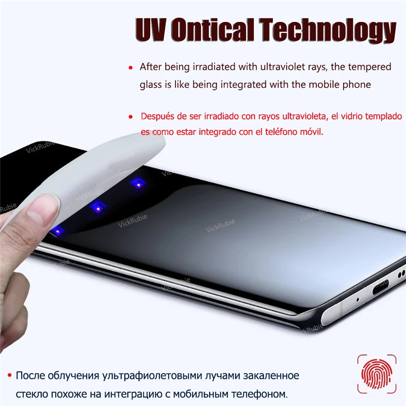 2PCS UV Tempered Glass For Samsung Galaxy S22 S21 S23 Plus Ultra Screen Protector Note 20 Ultra 10 9 8 S10 S9 S20FE S10E S 22 23