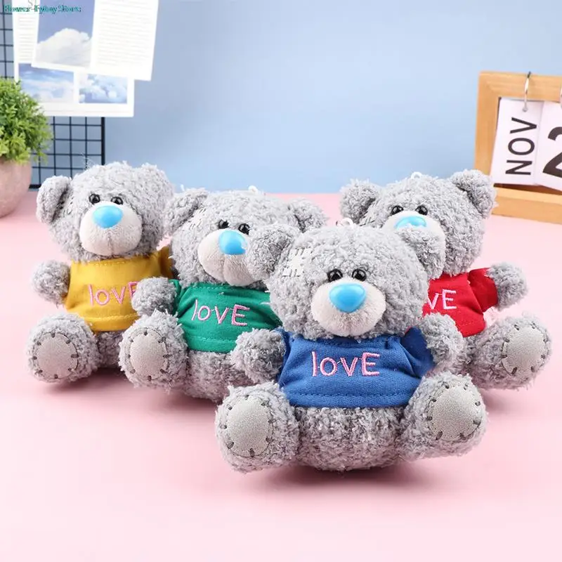 

1pc 13CM Cute Cartoon Plush Bear Doll Soft Stuffed Bear Keychain Backpack Pendant Decor Plush Toys Kids Gifts