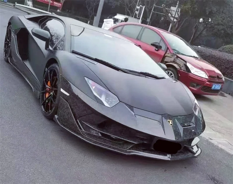 

Новый комплект кузова из углеродного волокна для Lamborghini Aventador LP700 LP720 LP740 LP750 SVJ, передний бампер в стиле