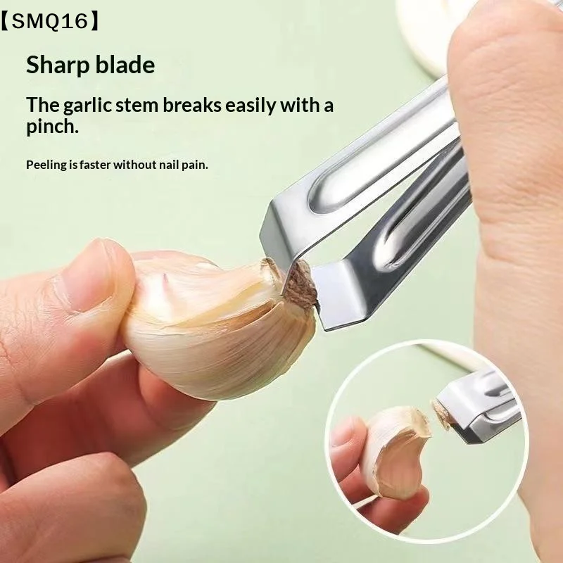 Stainless Steel Garlic Peeling Clip Ergonomic Design One Piece Structure For Home Kitchen Restaurant Daily Cooking【SMQ】