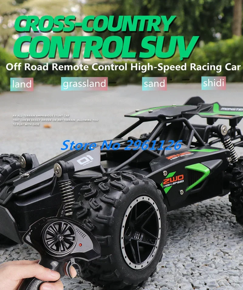 1:18 Volledige Schaal Concurrerende Racing Hoge Snelheid Afstandsbediening Auto 2.4G Klimmen All Terrain Off Road RC Racing Drift auto's Gift