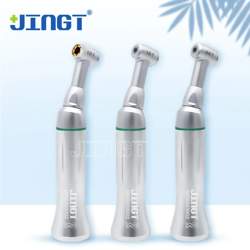 JINGT Dental Reduction Implant Endodontic Contra Angle Handpiece 10:1 64:1 16:1 Low Speed Ratio Contra Angle Dental Dental tool