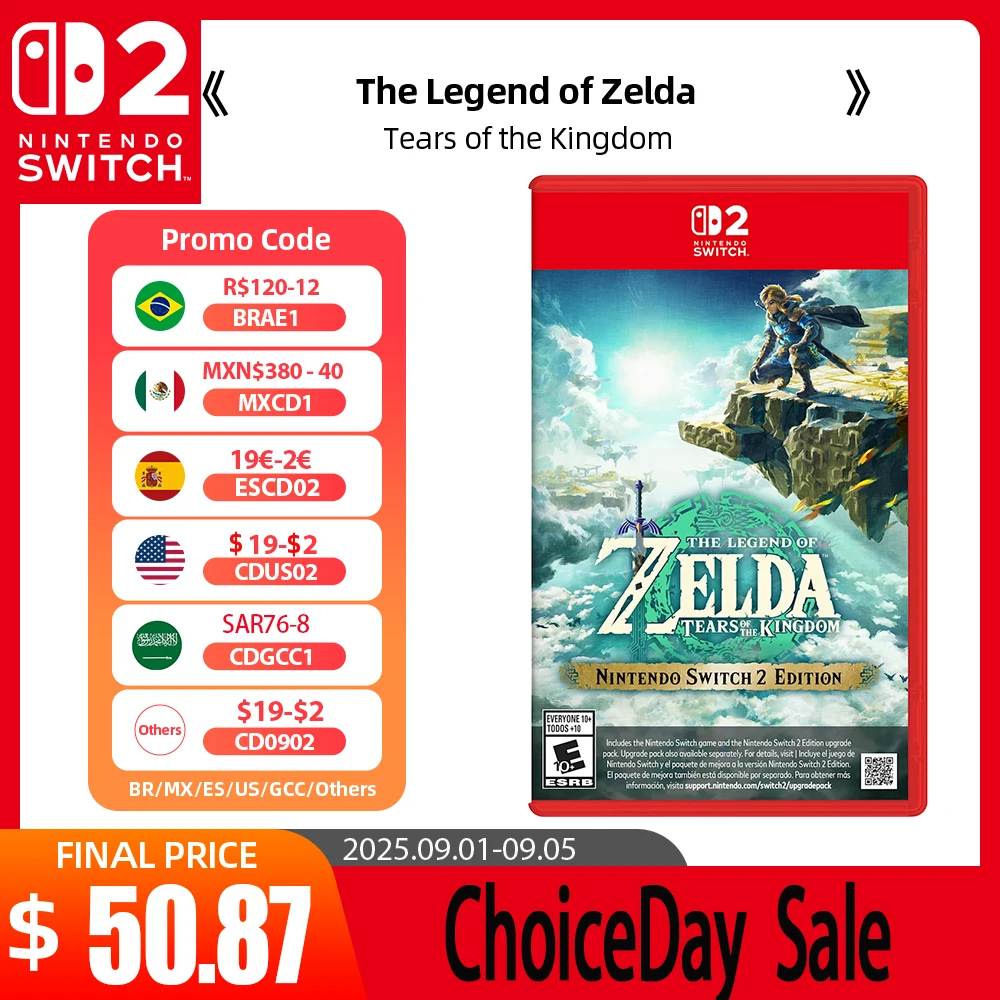 نينتندو سويتش 2 - أسطورة زيلدا: دموع المملكة - ألعاب مغامرة أكشن وإصدار RPG Genre Switch 2