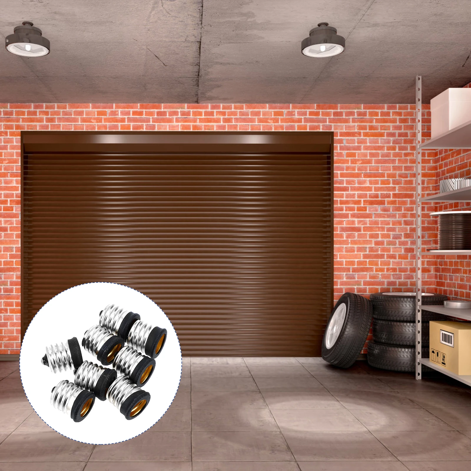 

8 pcs Lamp Holder Adapters Light Bulb Socket Converters Durable High Temperature Resistant Garage Workshop Basements Carports