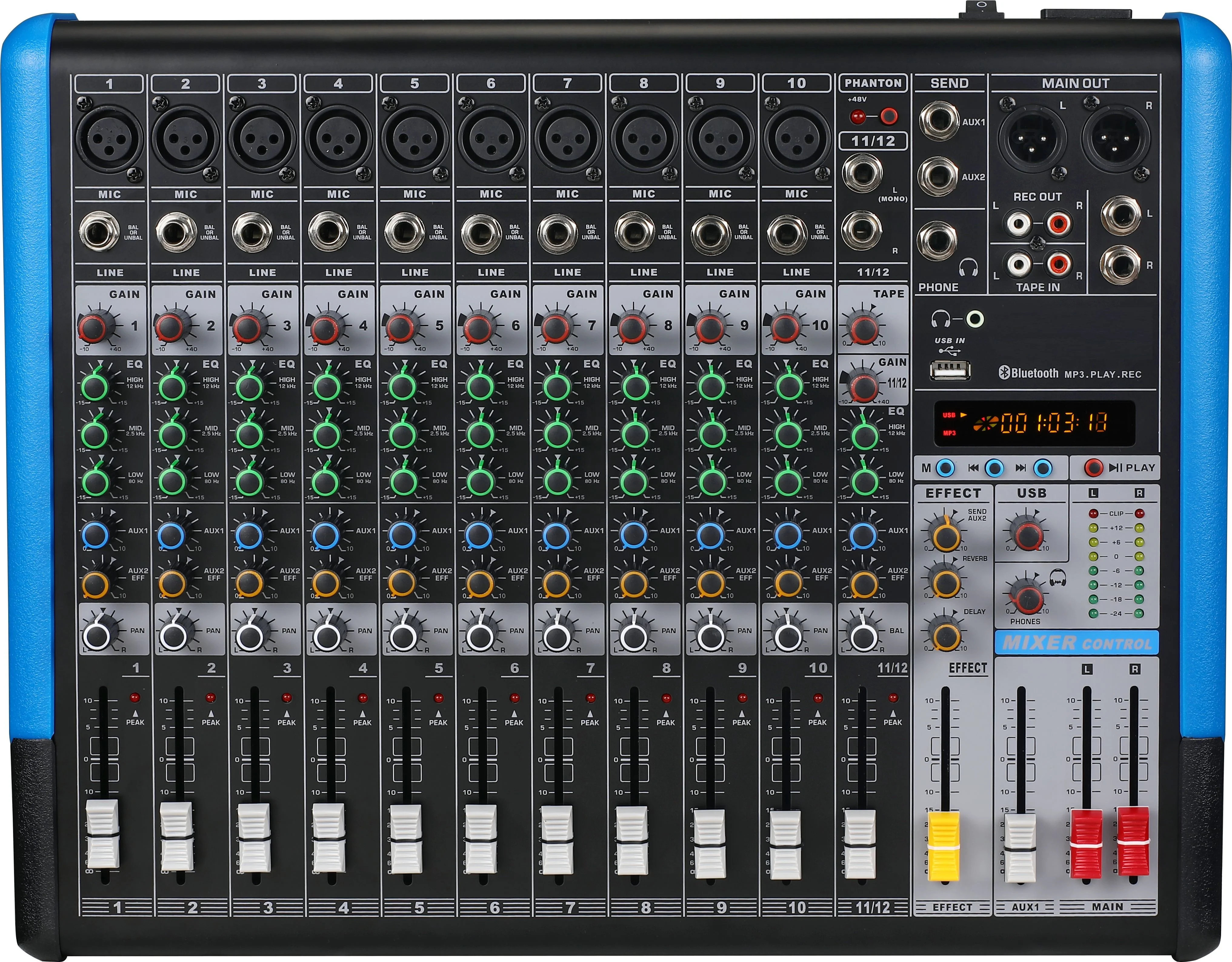 Sound Cards Podcasting Portable Sound Mixing Console USB Recording Input Live Streaming Audio Processor Mixer