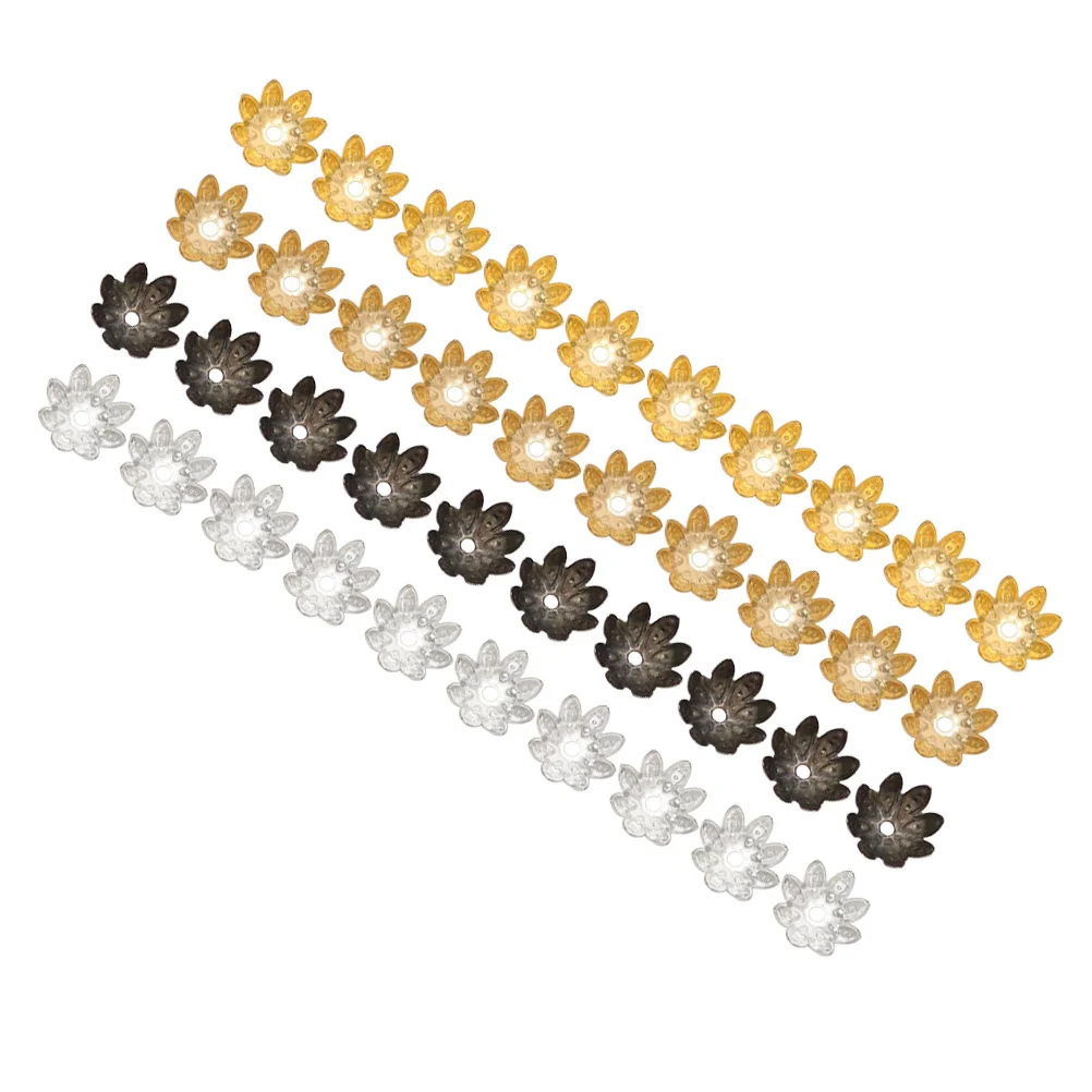 

500Pcs 8Mm Metal Bead Caps Retro Pendant Findings for DIY Jewelry Craft Hollow Flower End Caps Handmade Necklace Bracelet Making
