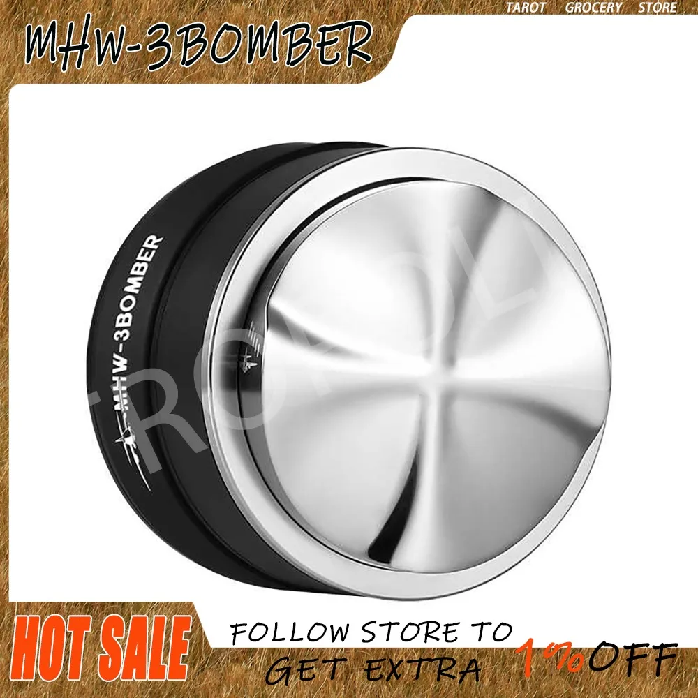 

Original MHW-3BOMBER Yu Series Dosing Funnel Coffee Distributor 58mm Portafilter Holder Bottomless Customized Barista Accessorie