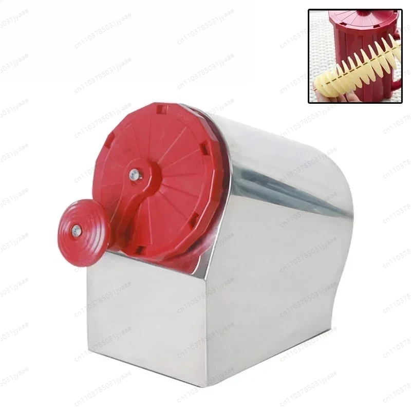 Household Stainless Steel Potato Tower Crane Three-in-one Semi-automatic Spring Tornado Potato Rotary Cutting Machine