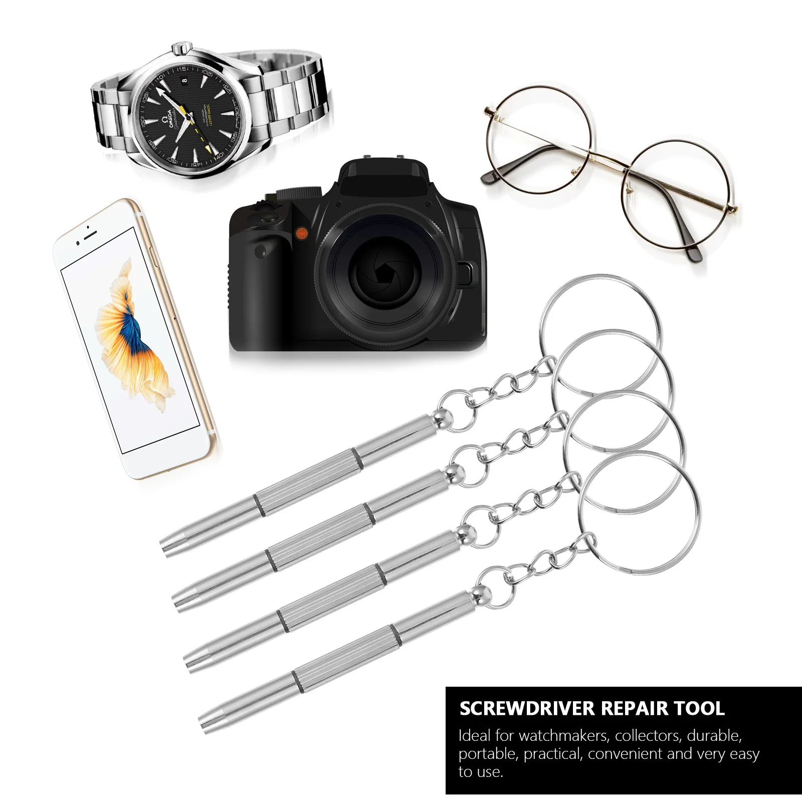 

6Pcs Screwdriver Repair Set Portable Phone Maintenance Toolkit for Watch Repair Jewelry Making and Cellphone Fixing