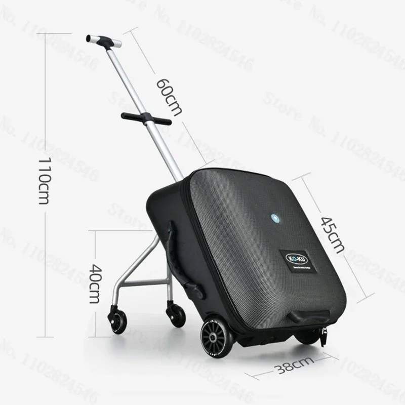 Kids Suitcase Fashion Upgraded Version Baby Sitting on Trolley Tavel Bag Suitcase Carry On Rolling Luggage 20 Inch for Kids