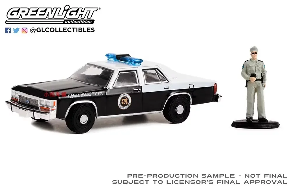 1:64 1990 Ford LTD Crown Victoria With Police Diecast Metal Alloy Model Car Toys For Gift Collection W1270