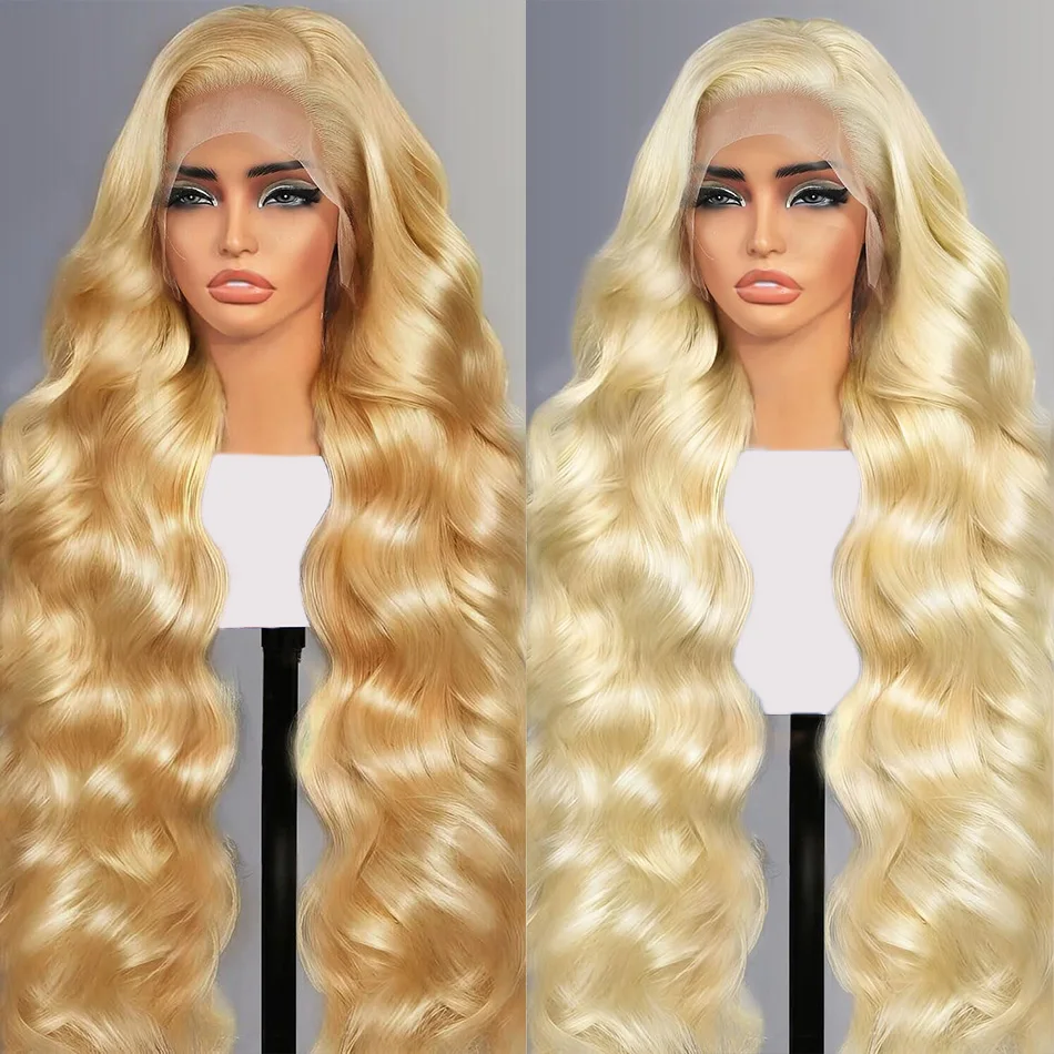 

250% High Density 613 Blonde 13x6 HD Lace Frontal Human Hair Wig 27 Honey Blonde Body Wave Lace Frontal Wigs Human Hair 30 Inch
