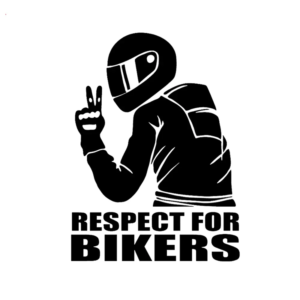 Respect Motorcyclists, Personalized Stickers, Car Stickers, Motorcycle Stickers, JDM Waterproof and Sunscreen PVC 19*14cm