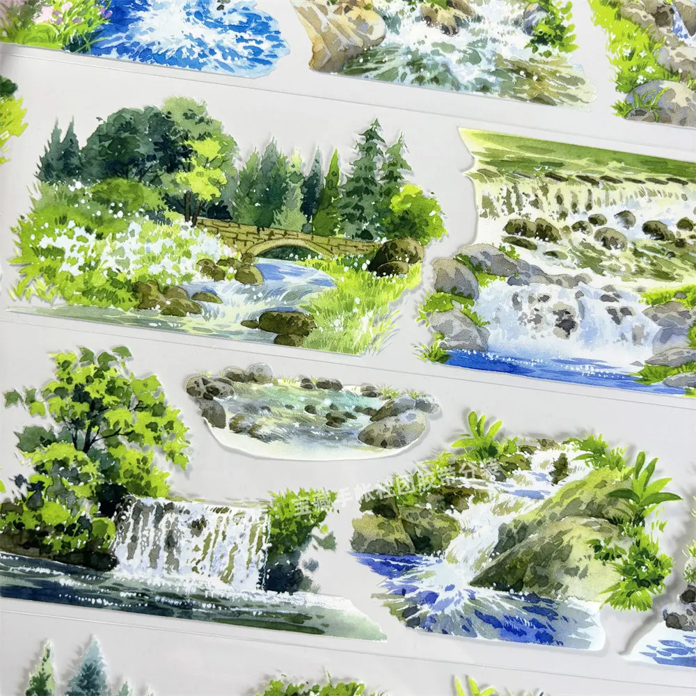 

Pet Washi Tape A780 Small Stream MOODTAPE River Antique Journal Mobile Phone Case Sticker