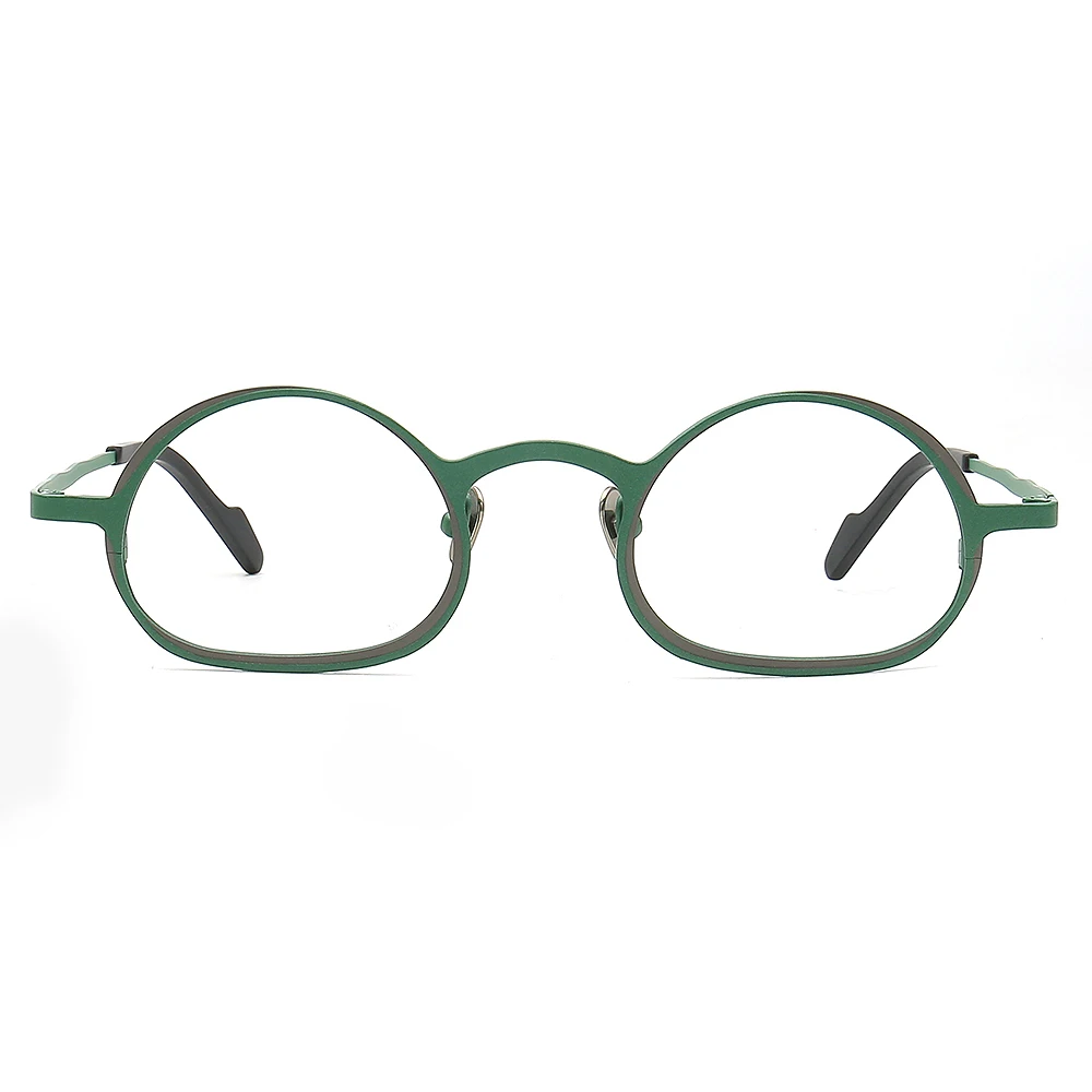 Vintage Round Titanium Eyeglasses Frames Women Pink Optical Glasses Frames Men Prescription Green Spectacles Nerd Eyewear