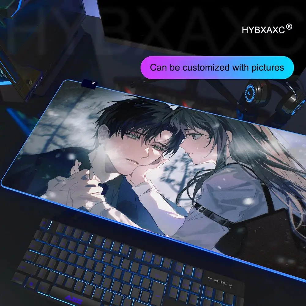 

Коврик для мыши Game Love And D-deepspace RGB Gaming Mouse Pad Настольный коврик HD Gamer Большой светодиодный светильник XXL Zayne Gamer 90X40 Коврик для мыши