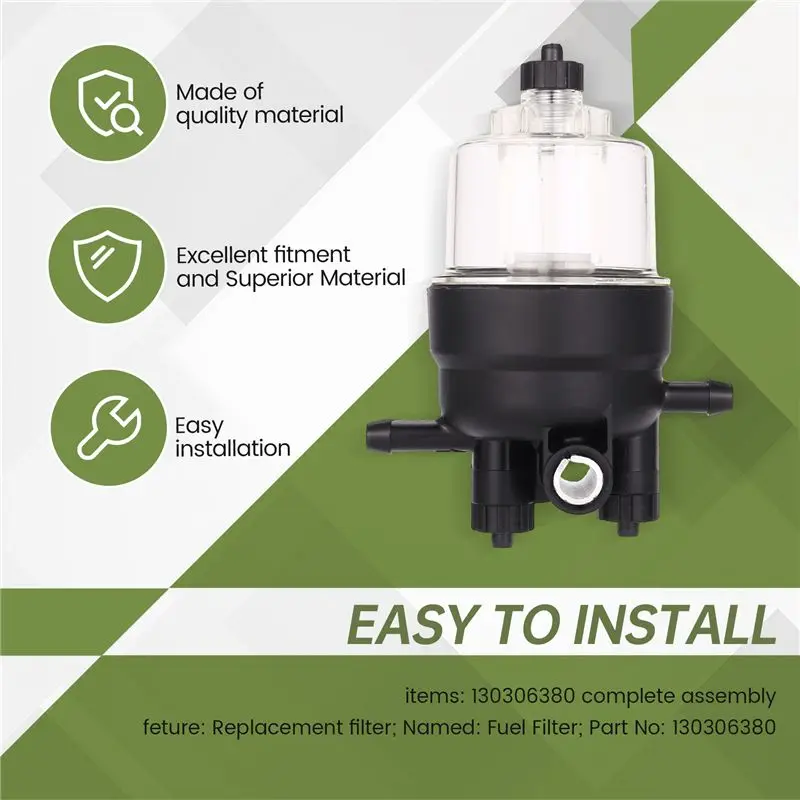 A30P-3 Pcs Brand New 130306380 One Fuel Filter Assembly And Two Extra Filter Elements For Truck 400 Series Engine