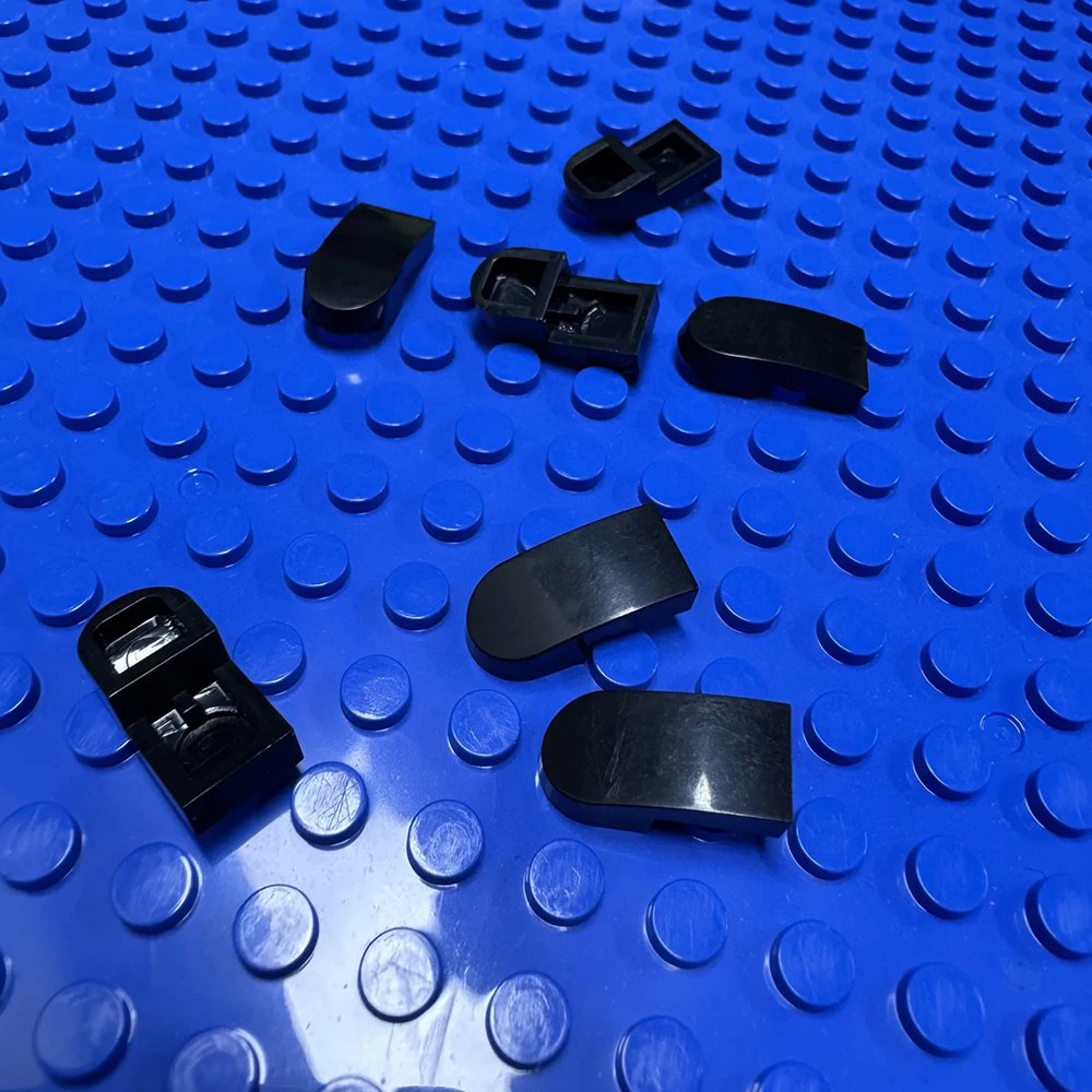 MOC 10PCS 11477W 특수 1x2 곡선형 매끄러운 표면 블록 세트 제3자 하우스 파티클 DIY 장난감 어린이 생일 선물
