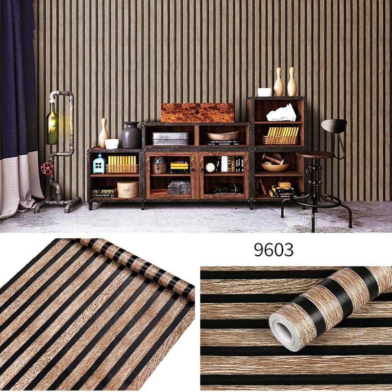 Classic Wood Grain PVC Stickers for Wardrobe Cupboard Table Furniture Waterproof Self Adhesive Wallpaper Home Decor Wall Papers