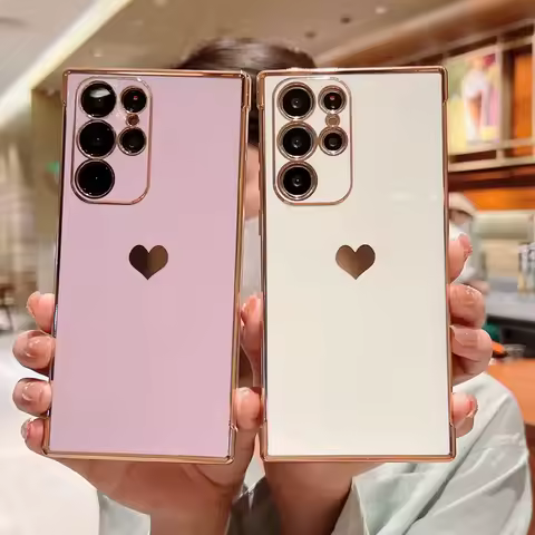 Luxury Plating Case For Samsung Galaxy A52 A53 A13 S23 S22 Ultra S21 FE S20 A54 A52S ShockProof Side Pattern Silicon Soft Cover