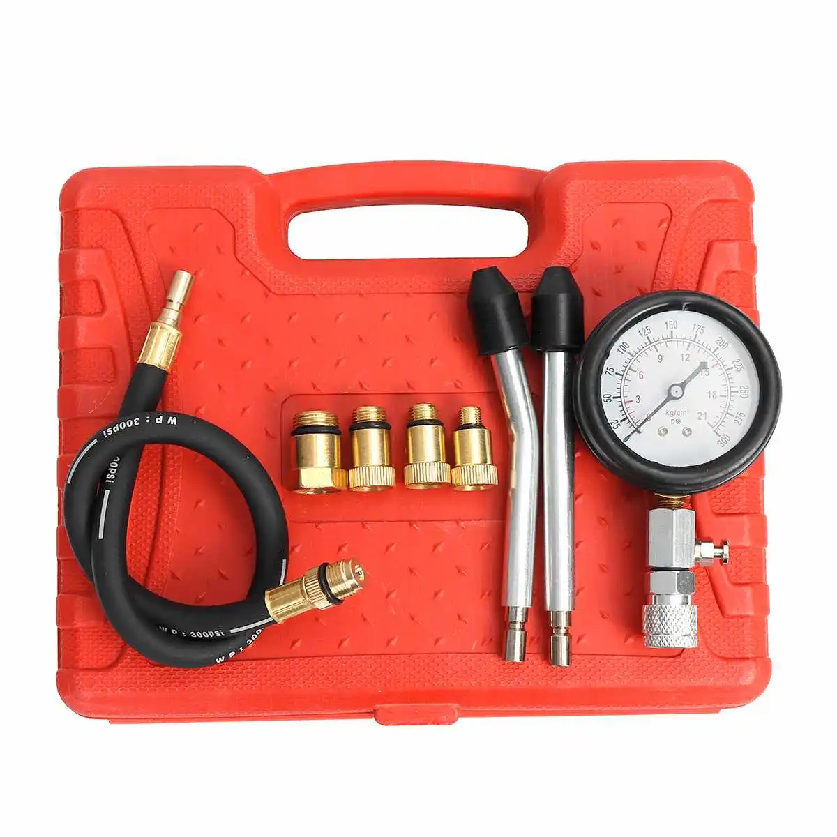 0-300psi Car Gasoline Engine Compression Tester Tool Kit Auto Petrol Gas Engine Cylinder Pressure Gauge Tester