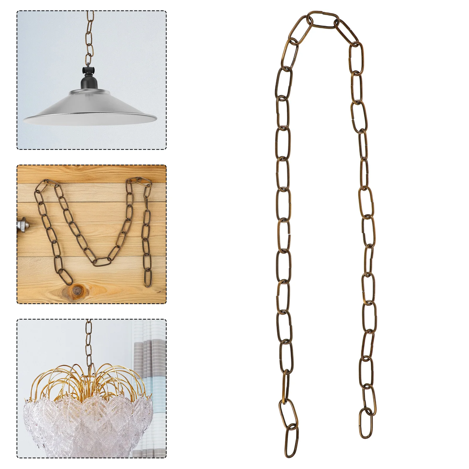 

Vintage Metal Hanging Chain Adjustable Length Detachable Link for Pendant Lighting Heavy Duty Chandelier Chain Ceiling Light