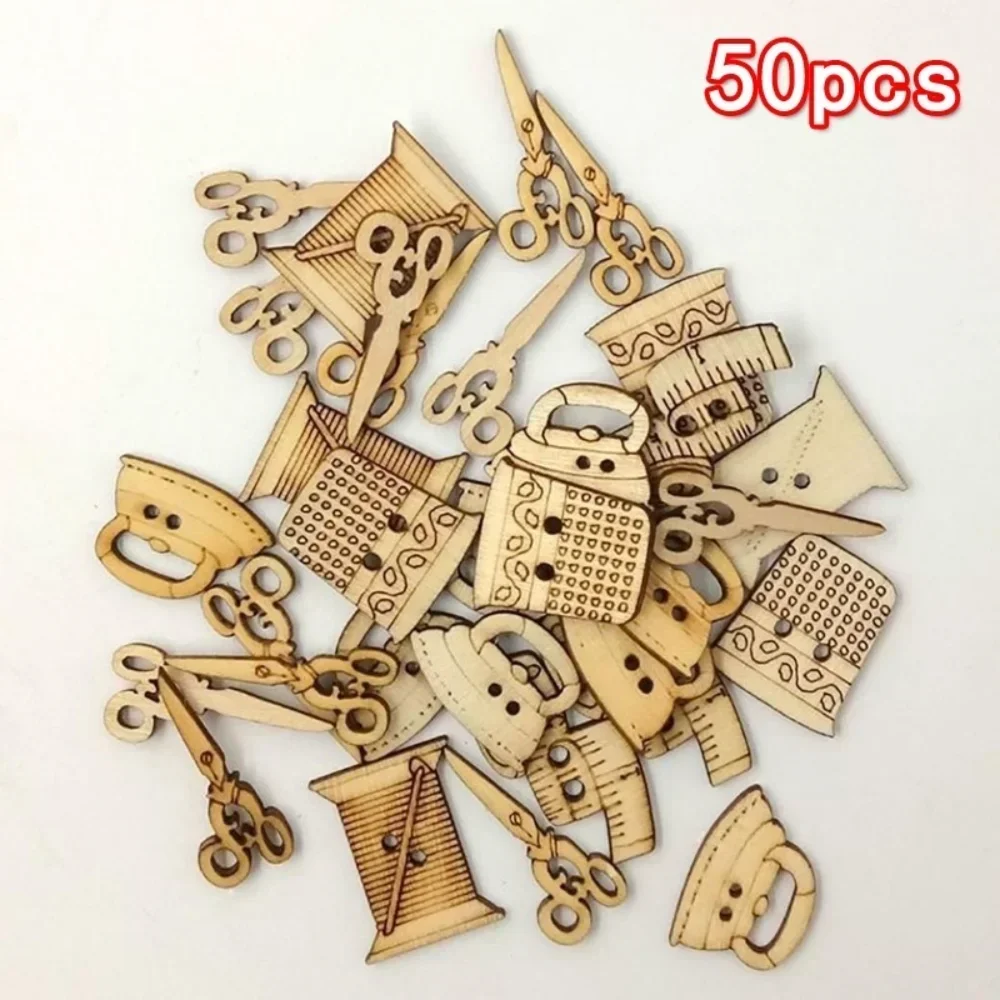 50Pcs New Laser Engraving Wood Chips （Random Shape）