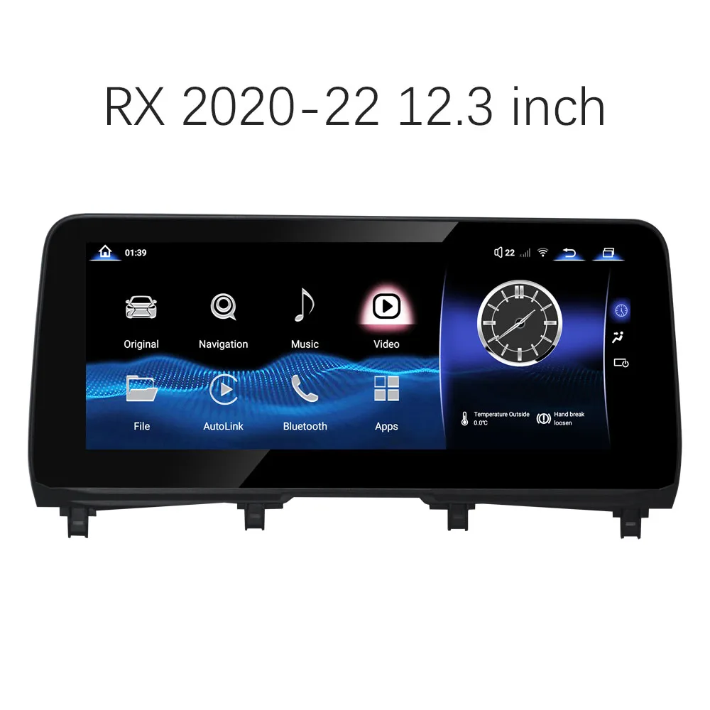لسلسلة لكزس RX 2020-22 أندرويد 14 مشغل وسائط متعددة للسيارة الملاحة نظام تحديد المواقع Carplay السيارات 12.3 بوصة HD شاشة LHD و RHD #3