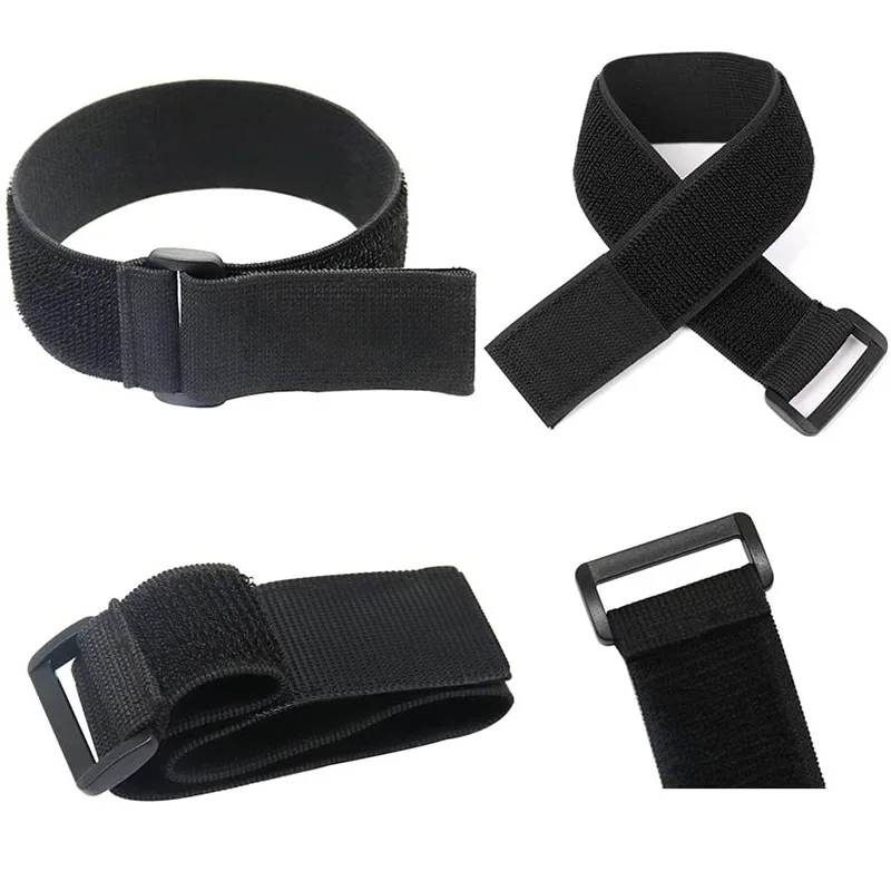 2/5 Stück Anpassbare Elastische Bänder mit Umkehrverschluss, Nylon-Klettverschluss, Kabelbinder, Befestigungsband, Sportband – Detail 3