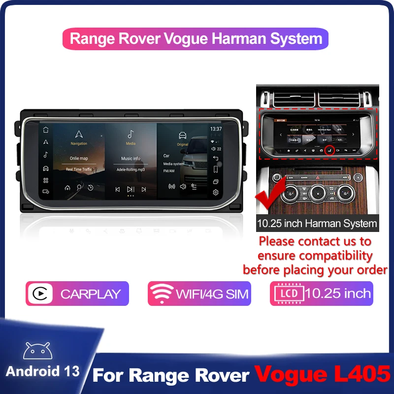 Merryway Autoradio Voor Range Rover Vogue L405 / Sport L494 2013-2017 10.25 "Scherm Gps Navigatie Dvd Multimediaspeler Carplay
