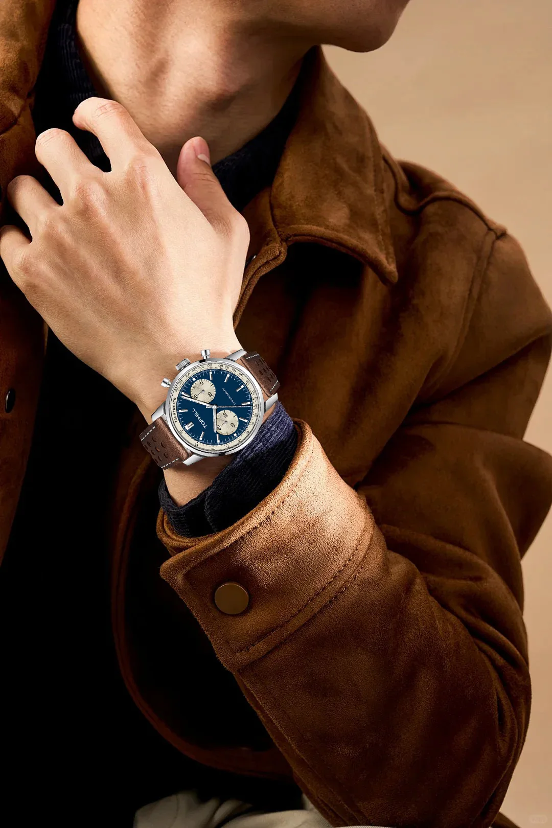 TOPHILL Chronograph Watch Pilot Watch Seagull 1963 Watch  ST1901 Movement  Wristwatch Military Limited