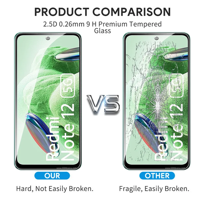 Funda protectora de vidrio 6 en 1 para Xiaomi Redmi Note 12, película templada, 5G, 12 Pro Plus, protectores de cámara para lente de pantalla