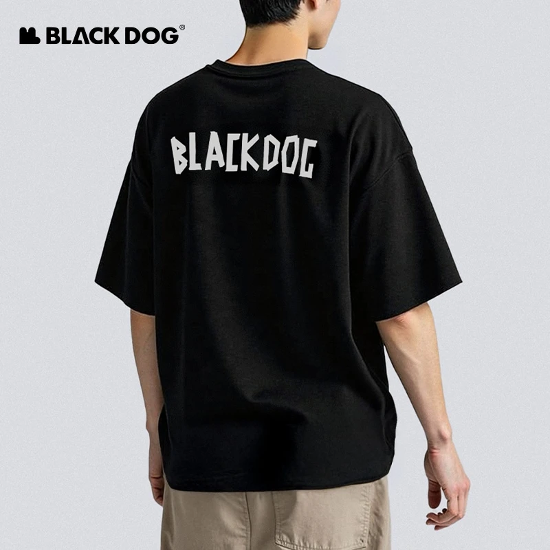 Naturehike BLACKDOG Unisex Black Quick-Dry Fabric Oversized T-Shirt - Sweat-Absorbent Non-Sticky Anti-Deformation & Anti-Fraying
