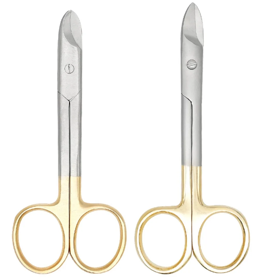 

1PC Dental Stainless Steel Scissors Gold Handle Straight/Curved Head Scissors Dentist Tools Tooth Stitch Removal Instrument