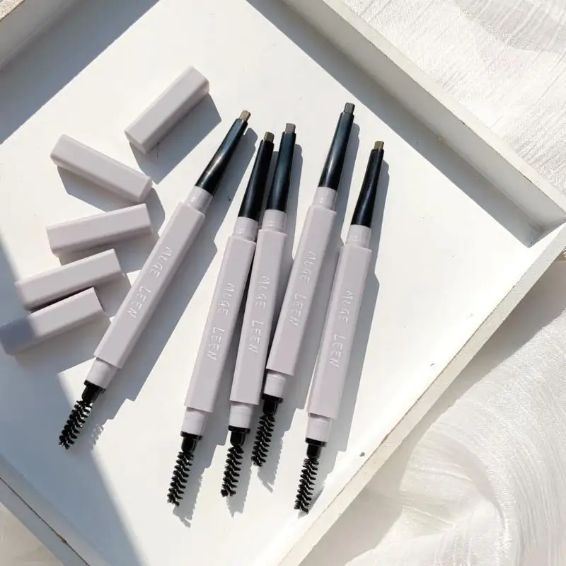 {MX} lápiz de cejas profesional ultrafino de larga duración con cepillo doble cabeza lápiz de cejas Natural impermeable herramientas de maquillaje