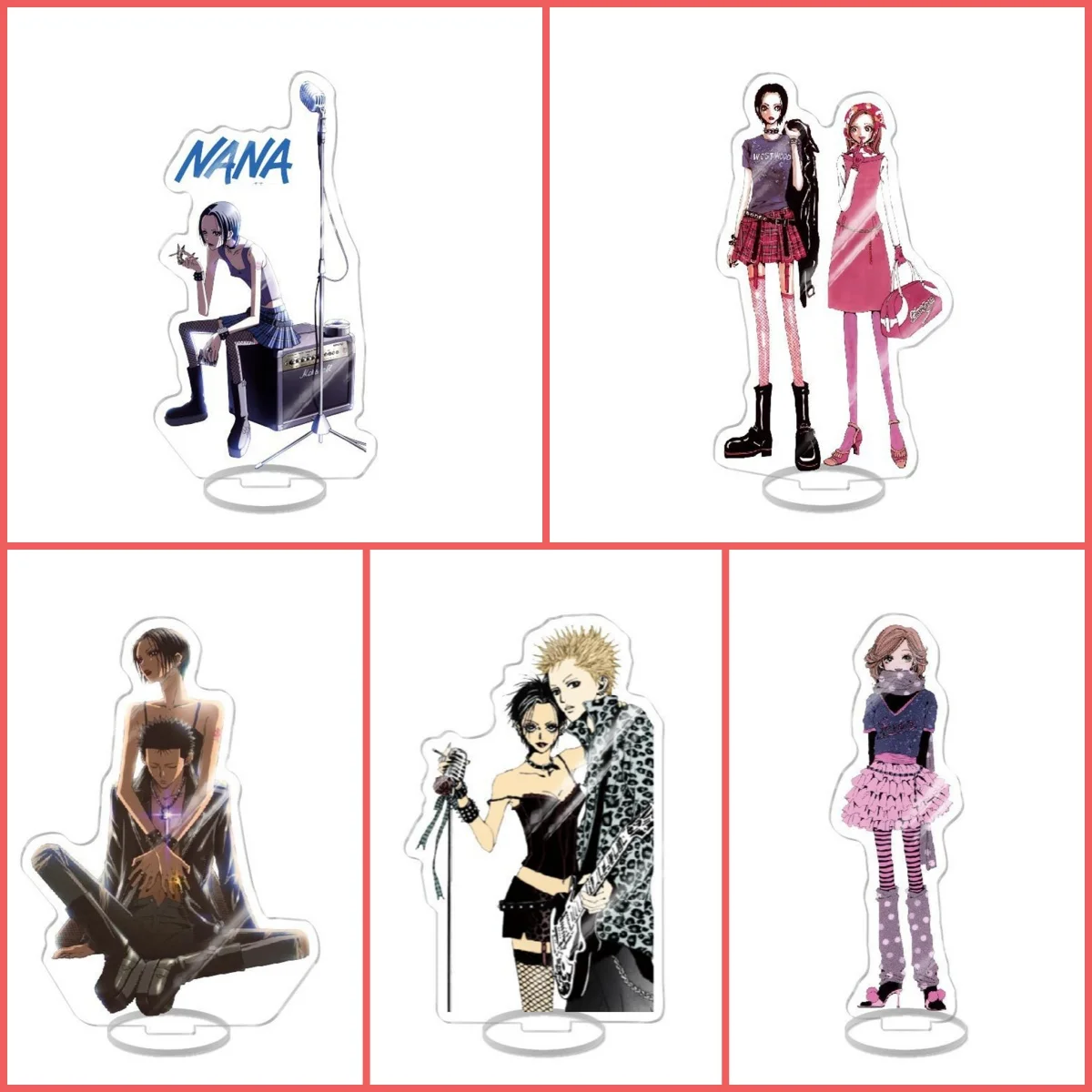 Anime NANA Black White Manga Acrylic Stand Oosaki Komatsu Hachi Okazaki Shinichi Keychain Collection Desk Display Kawaii Gift