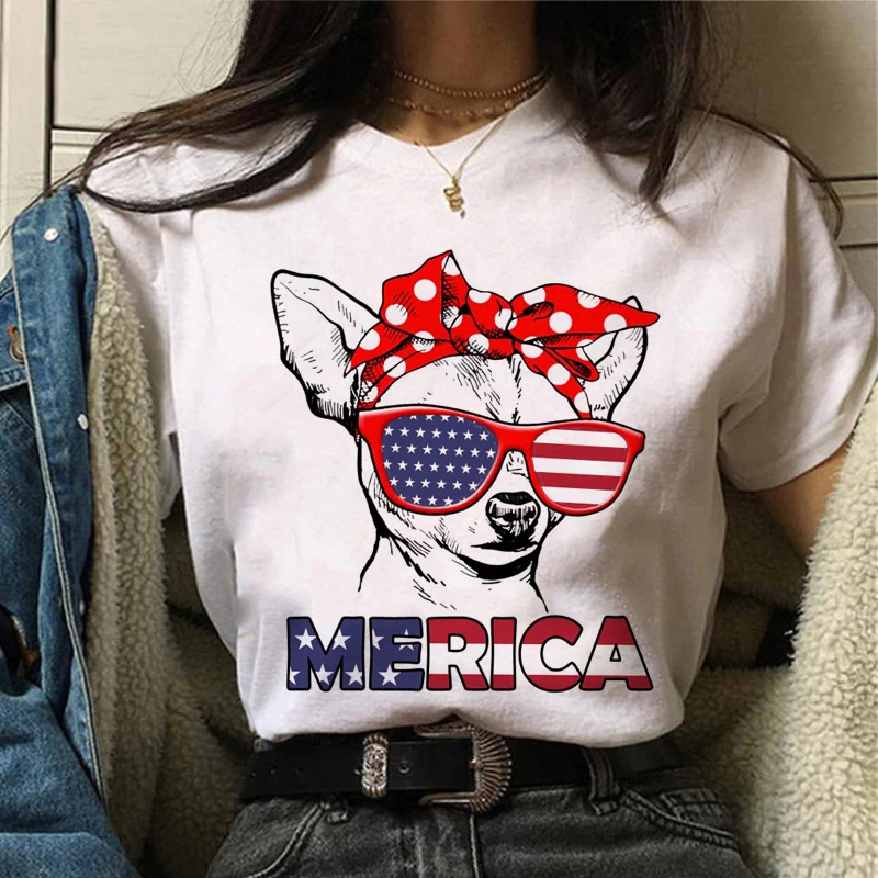 Chihuahua T Shirt Women Kawaii Dog Print Ladies Tee Tops  Fashion Animal 90s Tshirt Aesthetic Cartton Harajuku Female T-shirt