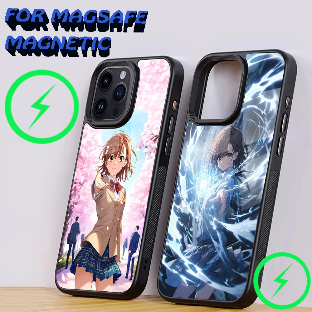 M-Misaka Mikoto Cute Anime Phone Case For iPhone 16,15,14,13,12,11,Plus,Pro,Max Mini Magsafe Magnetic Wireless Charging