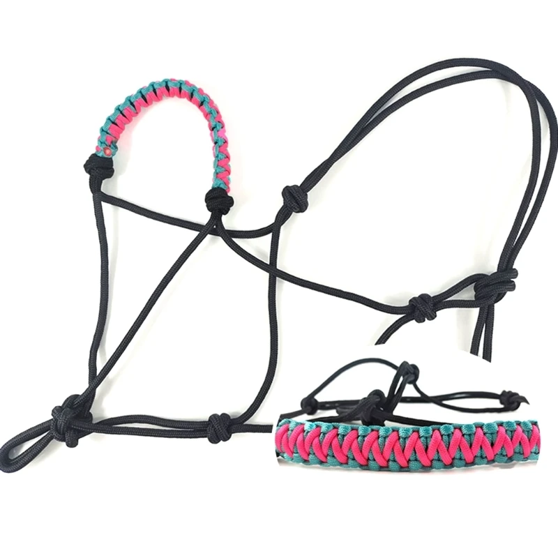 Ngựa Dây Nút Thắt Huấn Luyện Headstall Webbing Dây Chống Mòn Dây Dây Có Thể Điều Chỉnh Cưỡi Ngựa Dây Bền bỉ