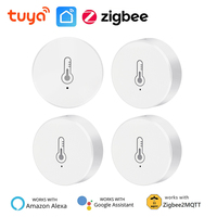 Tuya Zigbee Smart Temperature Humidity Sensor Indoor Hygrometer Controller Monitoring Smart Life App Work with Google Home Alexa