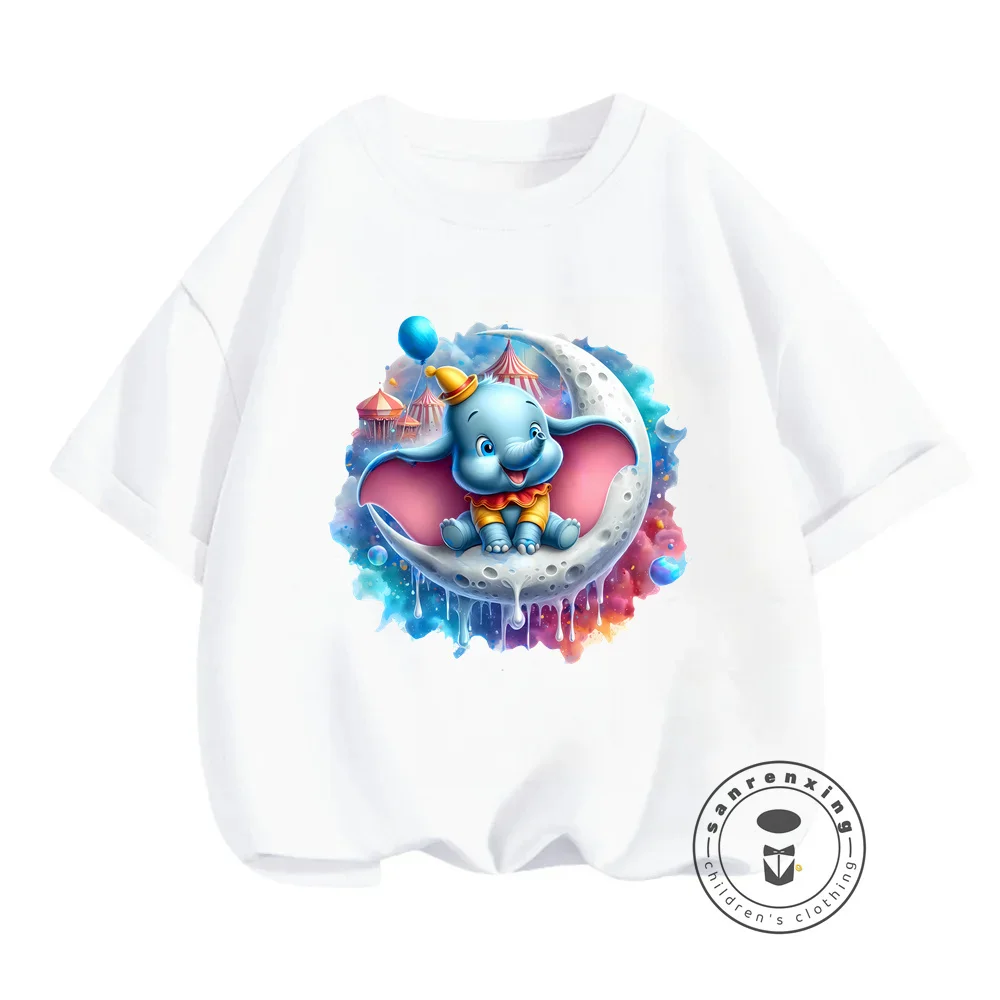 Dumbo Disney Summer T-Shirts Revel in the Popular Movie with Cute and Comfortable O-Neck Tops for Boys Girls Simple yet Stylish