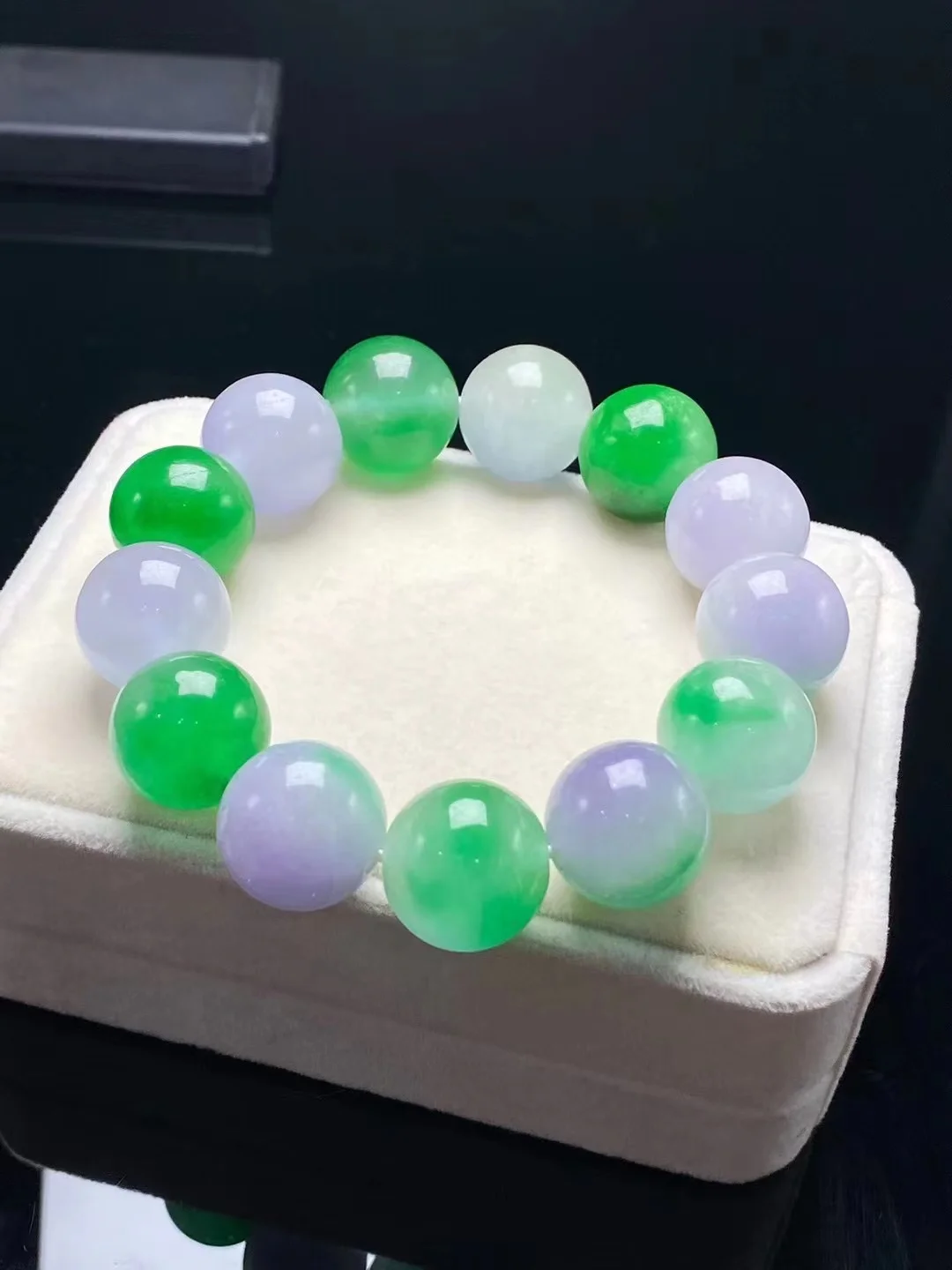 

rare Natural Jade Certified Pure Hand-carved With Shape Jadeite Beads Bracelets Charming Bangle Amulet Handring Fine Jewelry