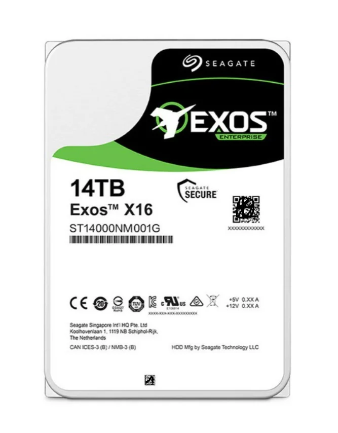 NEW SeaGT 14TB HDD Exos X16 ST14000NM001G 14/16/18T SATA 6Gb/s 7200RPM 256MB Cache 3.5Inch Enterprise Server PC Hard Disk Drive