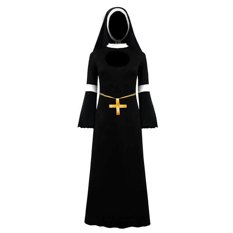 

Halloween Cosplay Nun's Dress Party Dance Performance Women's Costume Stage Lighting Catholic Nun Outfit Female Models