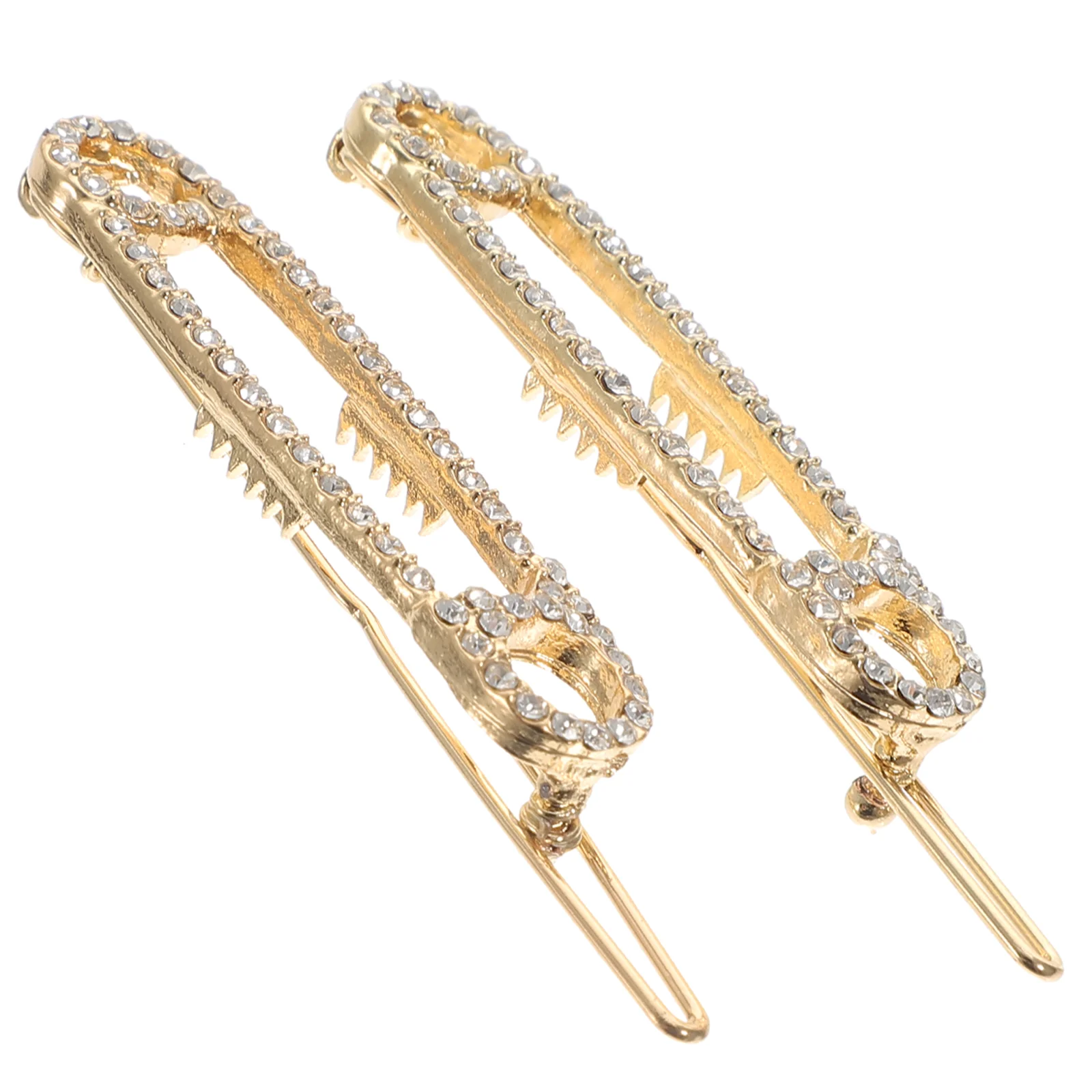 

2 Pcs Pin Hairpin Bobby Pins Girl Snap Clip Wedding Clips for Girls Alloy Metal Bride